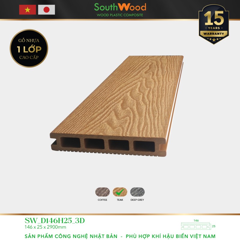 Southwood SW D146H25-3D Teak