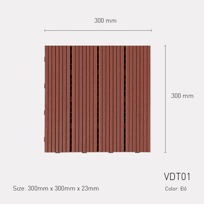 Decking title VDT01 Red-brown
