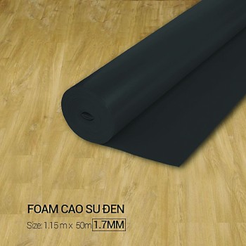 Black Rubber Foam 1.7 mm