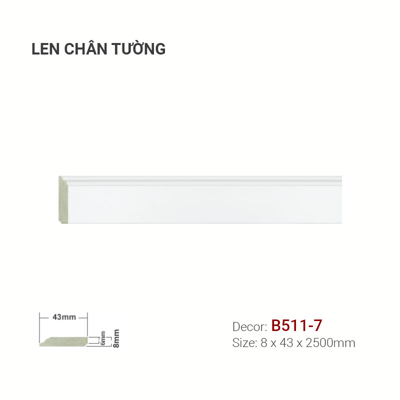 Plastic skirting B511-7