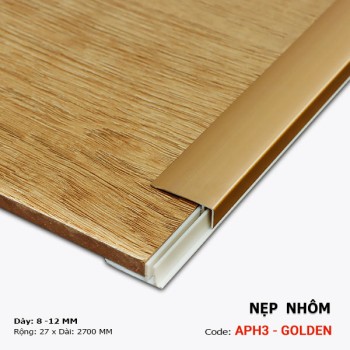 Aluminium end border APH3 - Golden