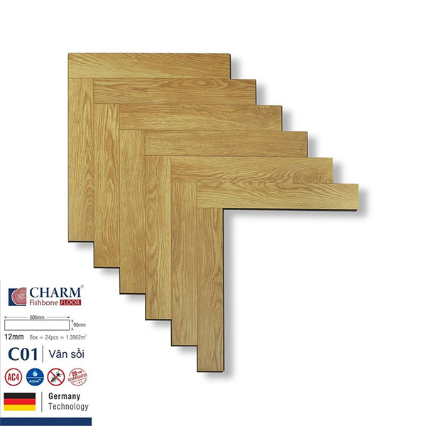 Charm Wood Herringbone Laminate Flooring C01