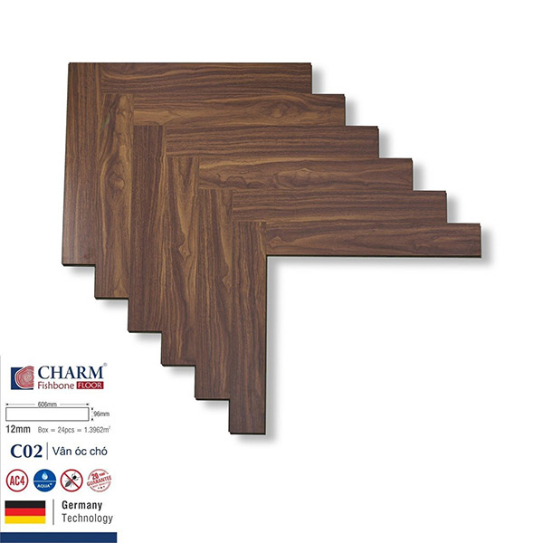 Charm Wood Herringbone Laminate Flooring C02
