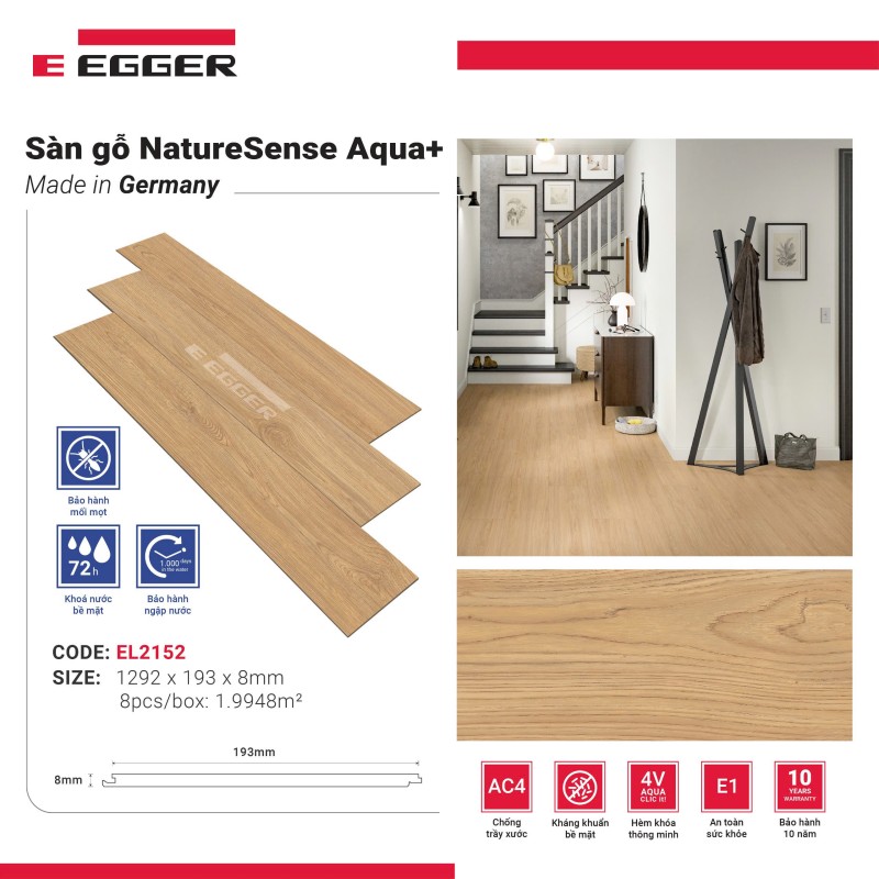 Egger Aqua+ 8mm Laminate Flooring EL2152