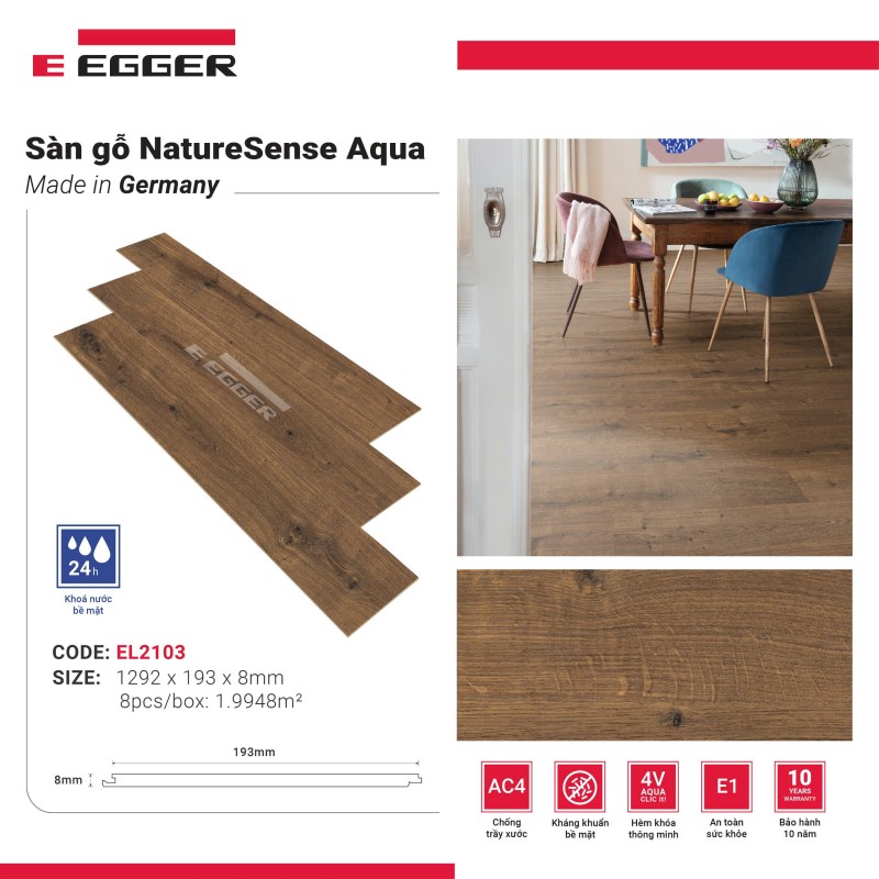 Egger Aqua 8mm Laminate Flooring EL2103