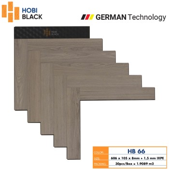Hobi Black Herringbone Laminate Flooring HB66