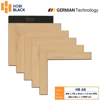 Hobi Black Herringbone Laminate Flooring HB68