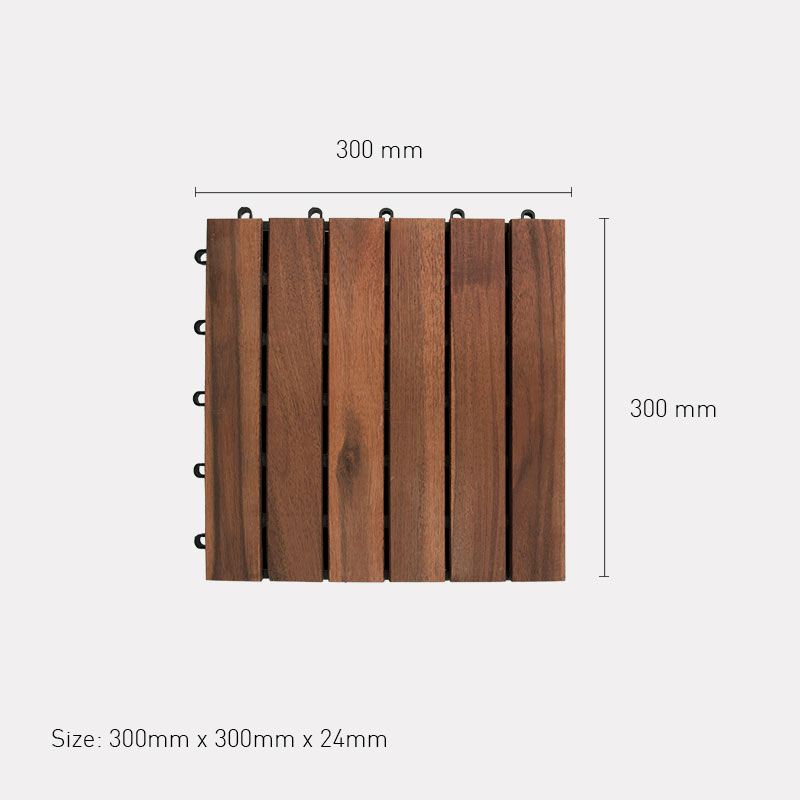 Acacia Decking Tile 6-Brown